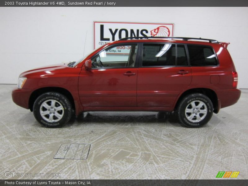 Sundown Red Pearl / Ivory 2003 Toyota Highlander V6 4WD
