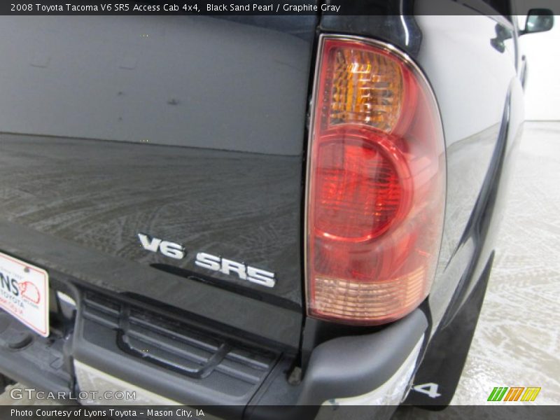 Black Sand Pearl / Graphite Gray 2008 Toyota Tacoma V6 SR5 Access Cab 4x4