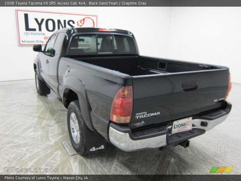 Black Sand Pearl / Graphite Gray 2008 Toyota Tacoma V6 SR5 Access Cab 4x4
