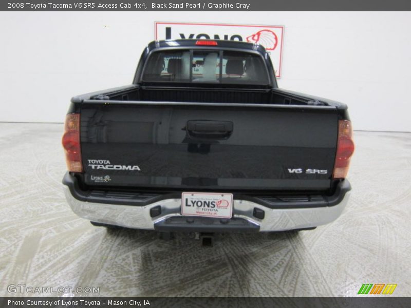 Black Sand Pearl / Graphite Gray 2008 Toyota Tacoma V6 SR5 Access Cab 4x4