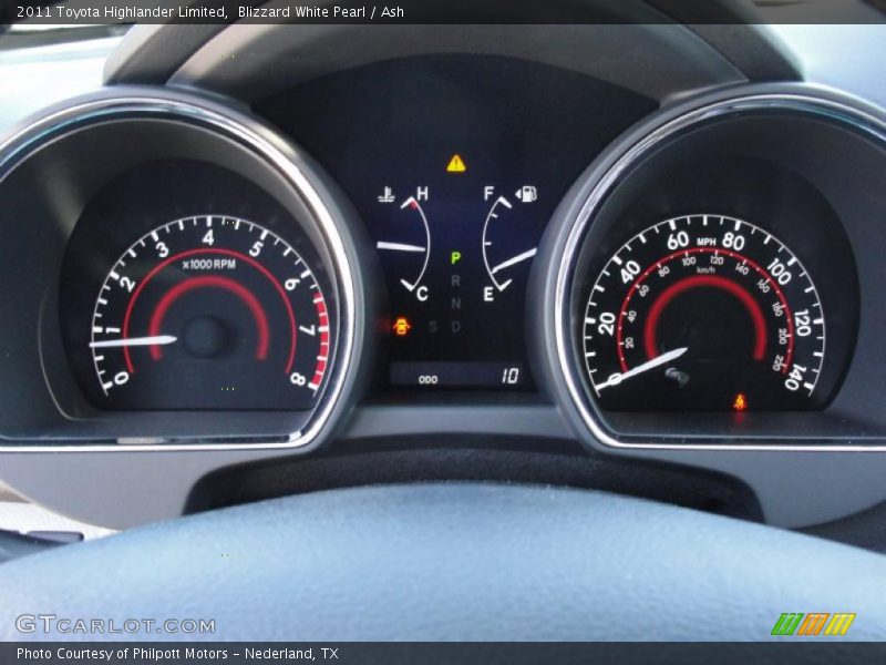 Blizzard White Pearl / Ash 2011 Toyota Highlander Limited