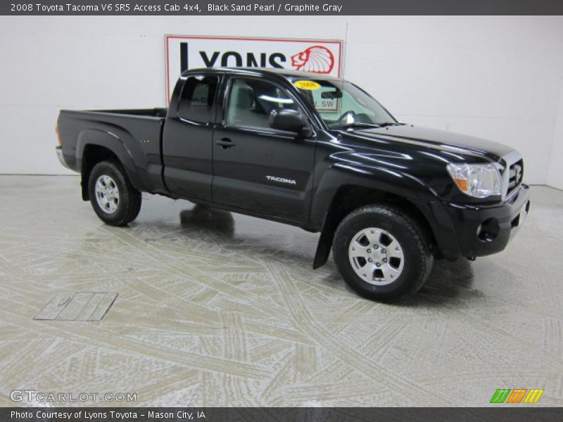 Black Sand Pearl / Graphite Gray 2008 Toyota Tacoma V6 SR5 Access Cab 4x4