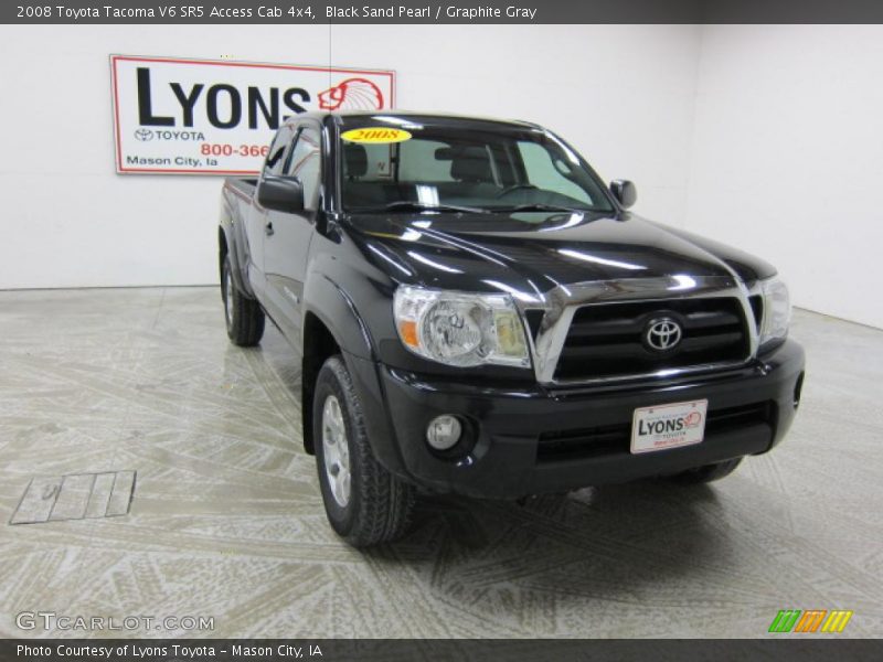 Black Sand Pearl / Graphite Gray 2008 Toyota Tacoma V6 SR5 Access Cab 4x4