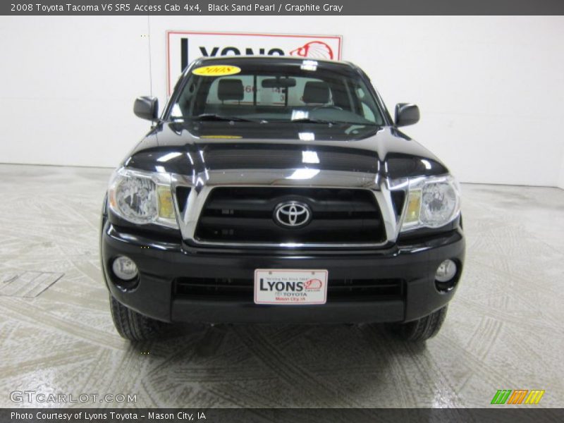 Black Sand Pearl / Graphite Gray 2008 Toyota Tacoma V6 SR5 Access Cab 4x4