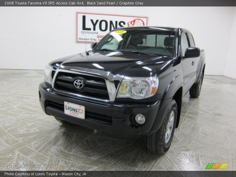 Black Sand Pearl / Graphite Gray 2008 Toyota Tacoma V6 SR5 Access Cab 4x4