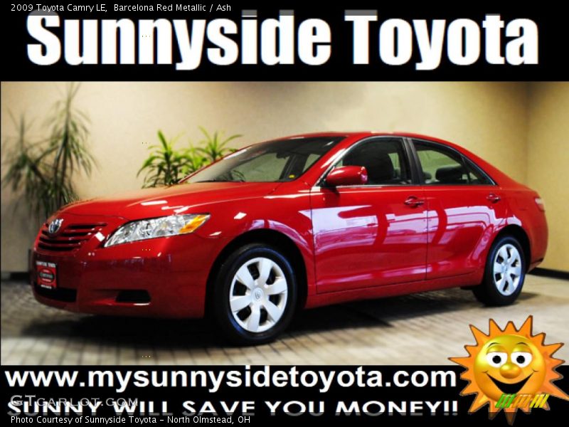 Barcelona Red Metallic / Ash 2009 Toyota Camry LE