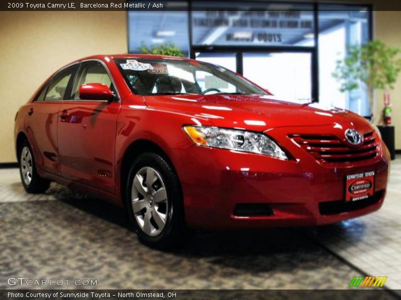 Barcelona Red Metallic / Ash 2009 Toyota Camry LE