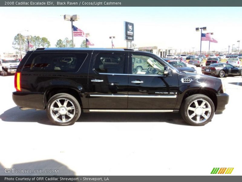 Black Raven / Cocoa/Light Cashmere 2008 Cadillac Escalade ESV