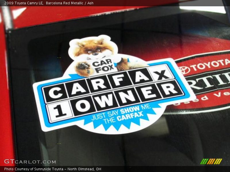 Barcelona Red Metallic / Ash 2009 Toyota Camry LE