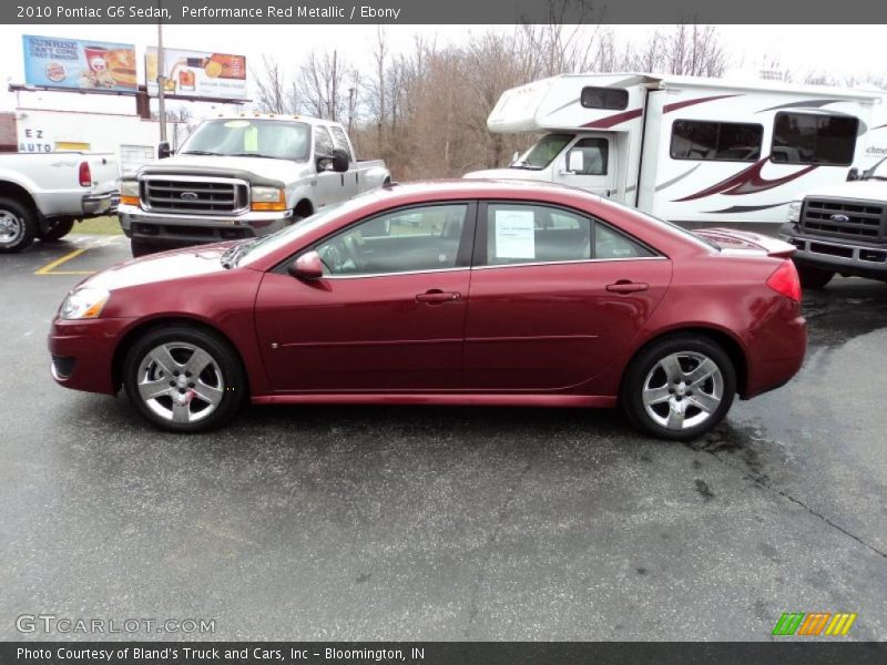 Performance Red Metallic / Ebony 2010 Pontiac G6 Sedan
