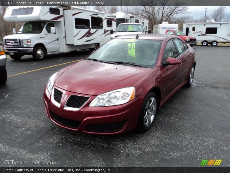 Performance Red Metallic / Ebony 2010 Pontiac G6 Sedan