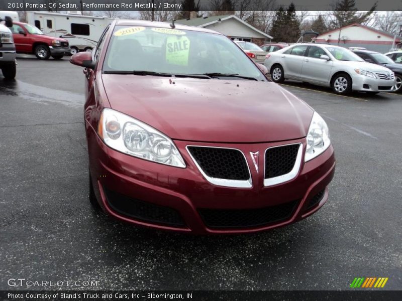 Performance Red Metallic / Ebony 2010 Pontiac G6 Sedan