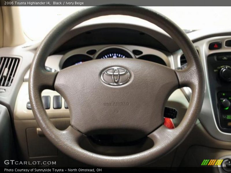 Black / Ivory Beige 2006 Toyota Highlander I4