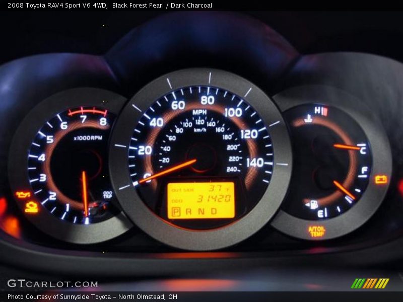 Black Forest Pearl / Dark Charcoal 2008 Toyota RAV4 Sport V6 4WD