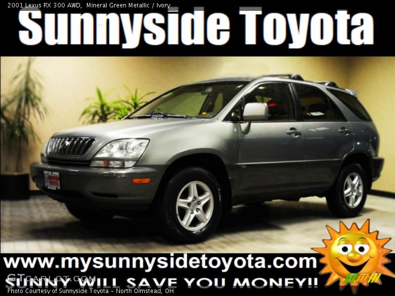 Mineral Green Metallic / Ivory 2001 Lexus RX 300 AWD