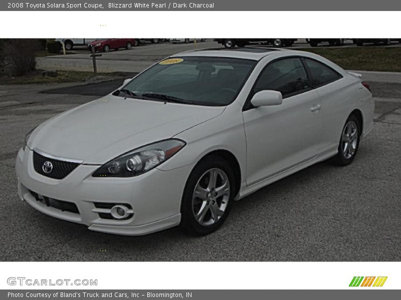 Blizzard White Pearl / Dark Charcoal 2008 Toyota Solara Sport Coupe