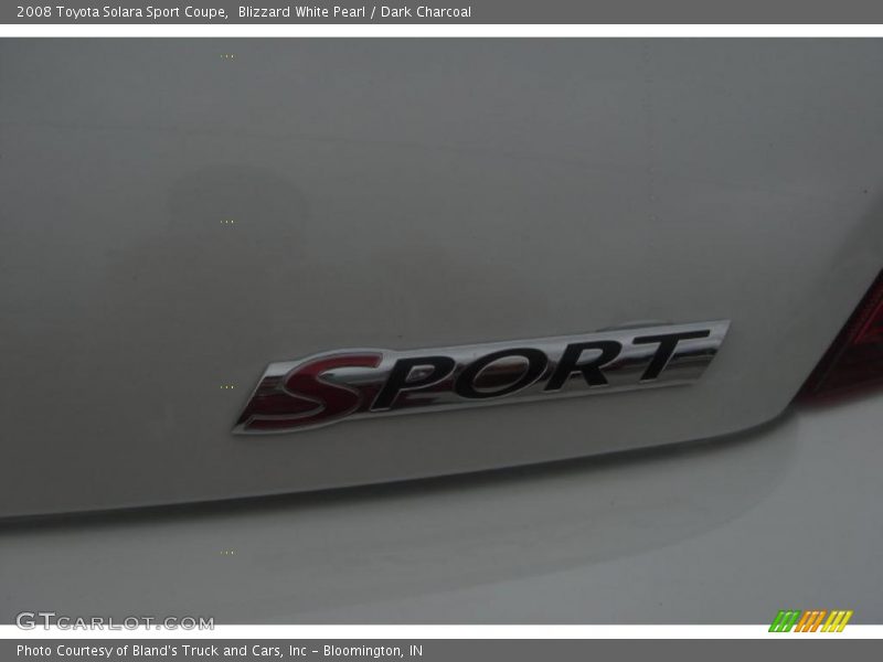 Blizzard White Pearl / Dark Charcoal 2008 Toyota Solara Sport Coupe