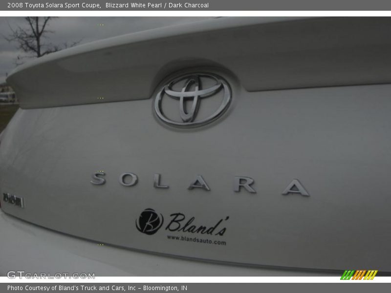 Blizzard White Pearl / Dark Charcoal 2008 Toyota Solara Sport Coupe