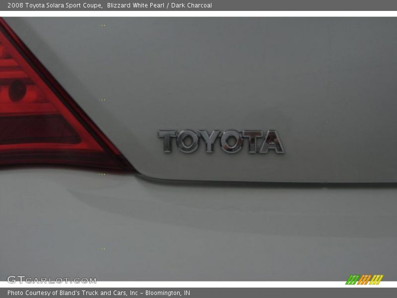 Blizzard White Pearl / Dark Charcoal 2008 Toyota Solara Sport Coupe