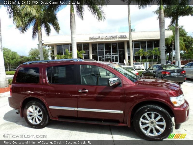 Deep Garnet Red / Graphite 2010 Infiniti QX 56 4WD