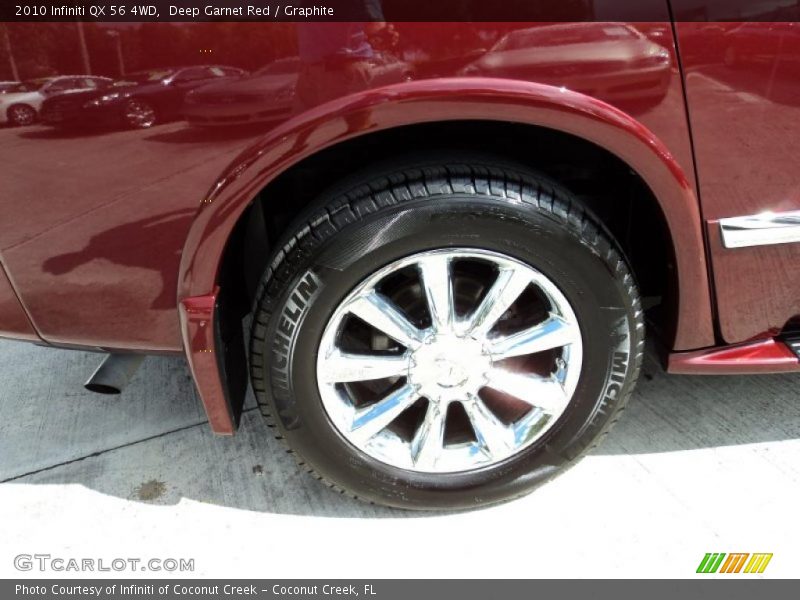Deep Garnet Red / Graphite 2010 Infiniti QX 56 4WD