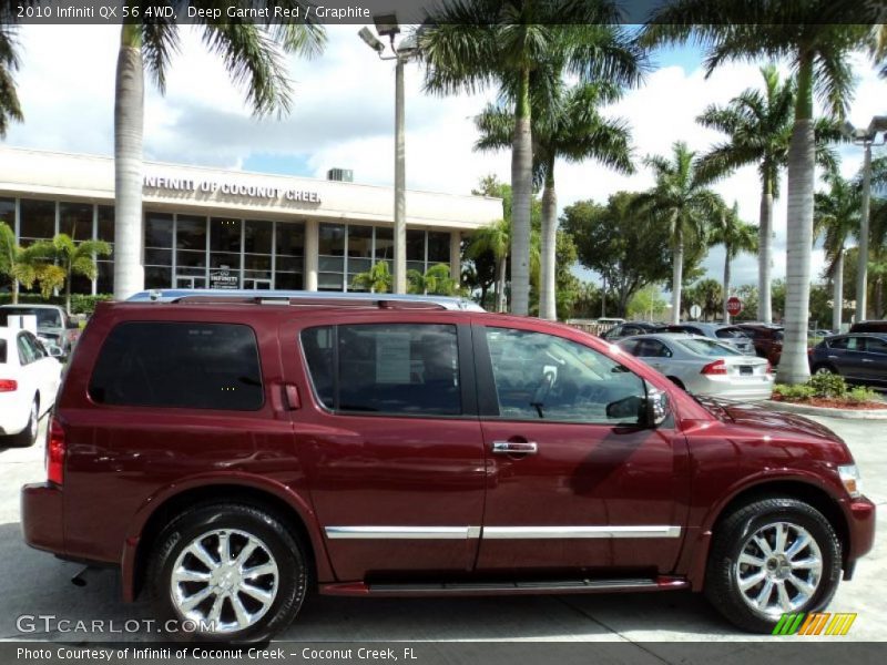 Deep Garnet Red / Graphite 2010 Infiniti QX 56 4WD