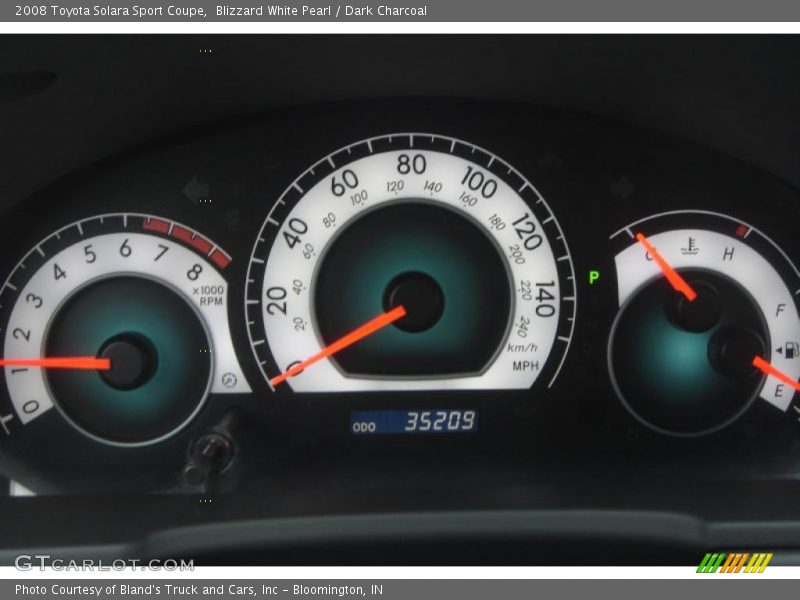 Blizzard White Pearl / Dark Charcoal 2008 Toyota Solara Sport Coupe