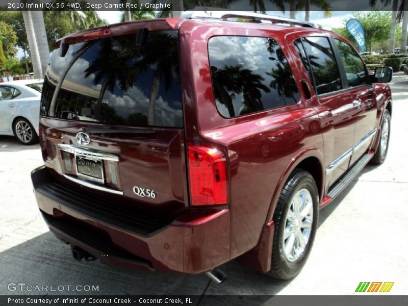 Deep Garnet Red / Graphite 2010 Infiniti QX 56 4WD