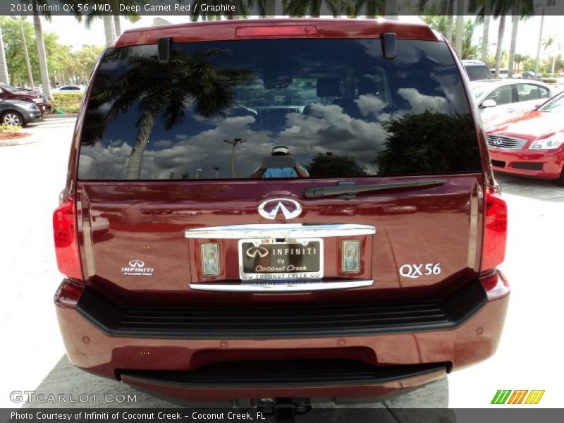 Deep Garnet Red / Graphite 2010 Infiniti QX 56 4WD