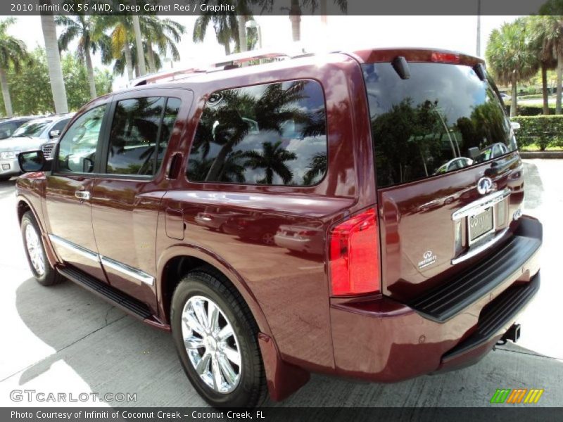 Deep Garnet Red / Graphite 2010 Infiniti QX 56 4WD