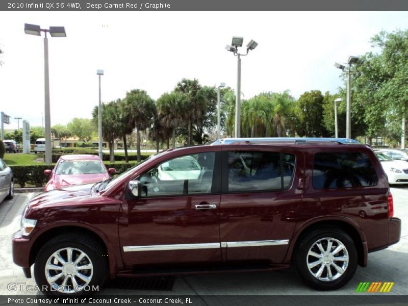 Deep Garnet Red / Graphite 2010 Infiniti QX 56 4WD