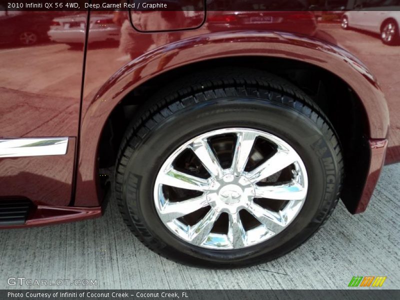 Deep Garnet Red / Graphite 2010 Infiniti QX 56 4WD