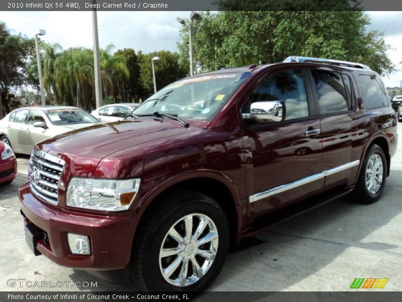 Deep Garnet Red / Graphite 2010 Infiniti QX 56 4WD