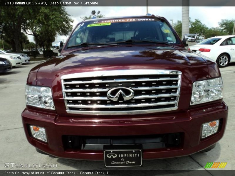 Deep Garnet Red / Graphite 2010 Infiniti QX 56 4WD