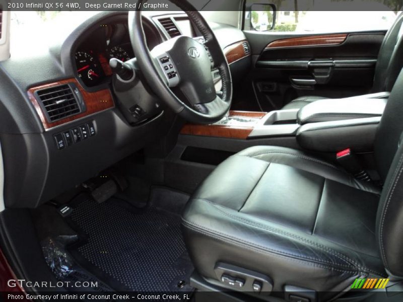 Deep Garnet Red / Graphite 2010 Infiniti QX 56 4WD