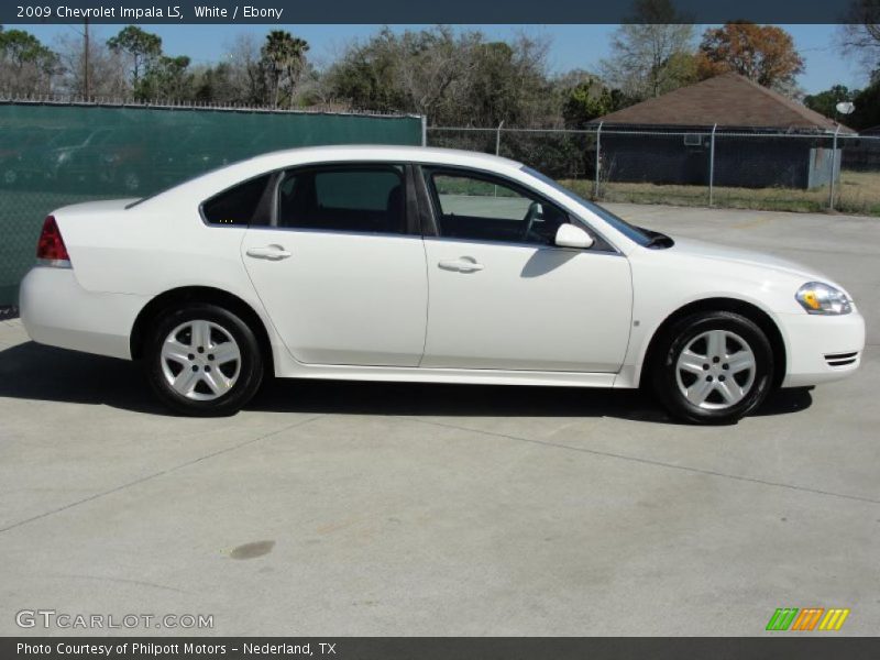 White / Ebony 2009 Chevrolet Impala LS