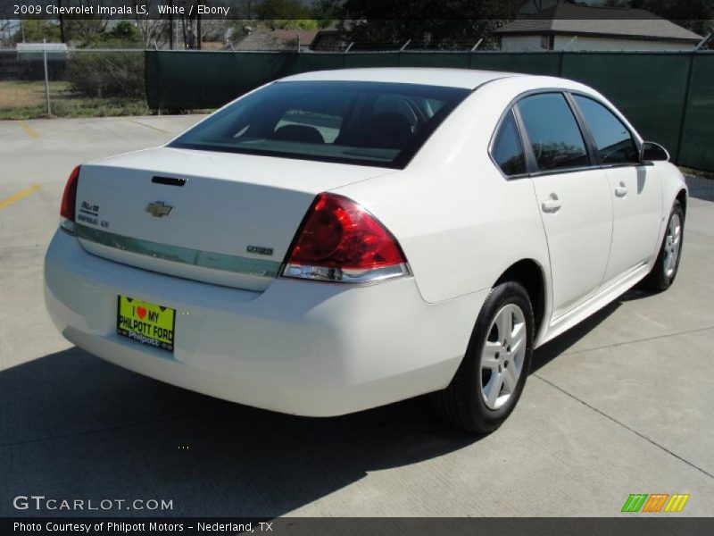 White / Ebony 2009 Chevrolet Impala LS