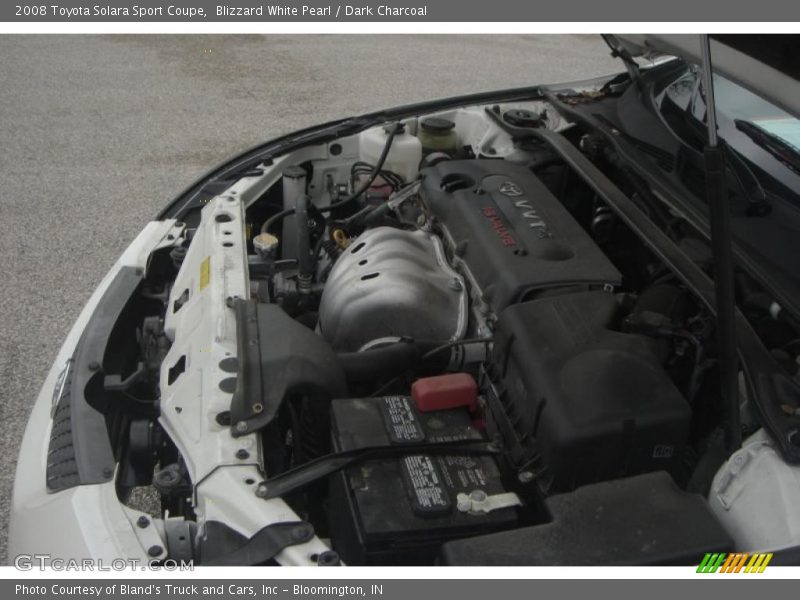 Blizzard White Pearl / Dark Charcoal 2008 Toyota Solara Sport Coupe