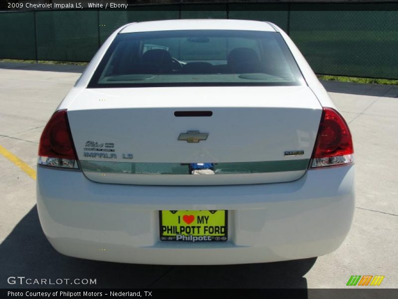 White / Ebony 2009 Chevrolet Impala LS
