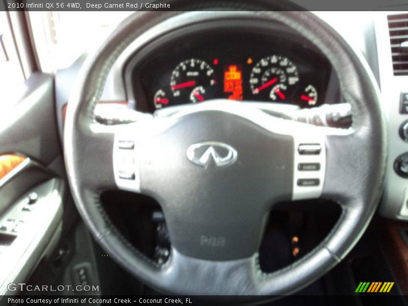 Deep Garnet Red / Graphite 2010 Infiniti QX 56 4WD