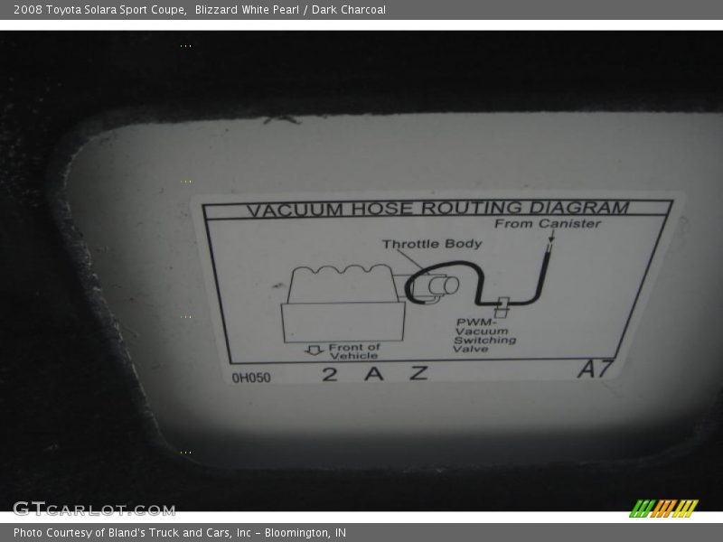 Blizzard White Pearl / Dark Charcoal 2008 Toyota Solara Sport Coupe