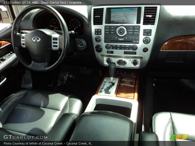 Deep Garnet Red / Graphite 2010 Infiniti QX 56 4WD