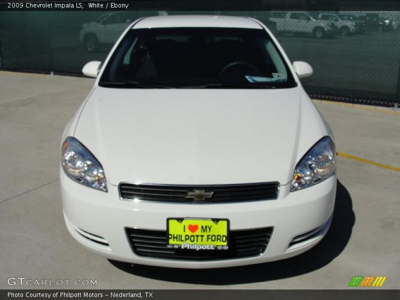 White / Ebony 2009 Chevrolet Impala LS