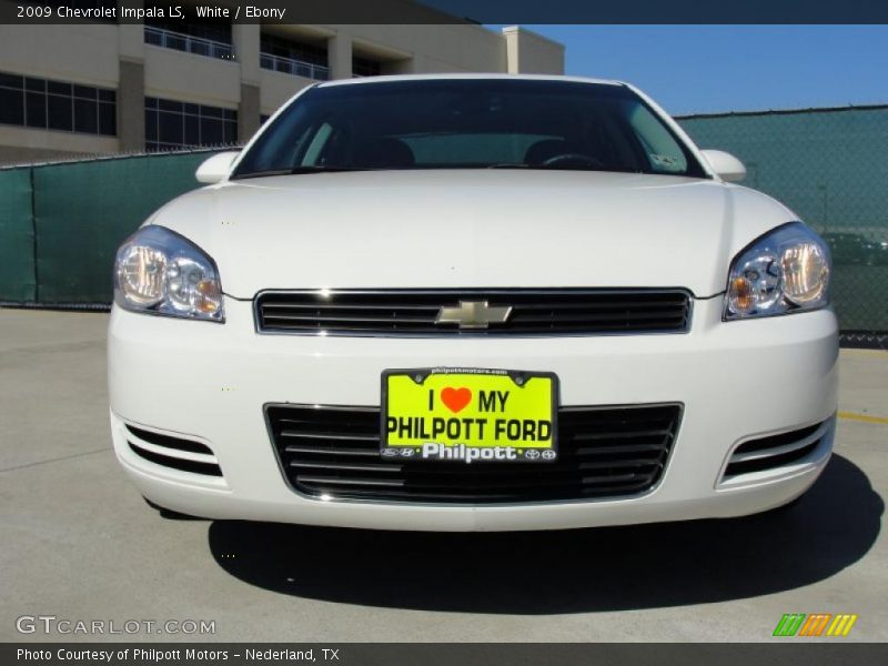 White / Ebony 2009 Chevrolet Impala LS