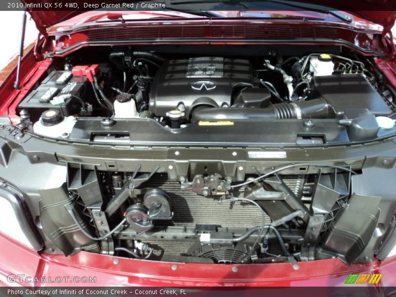 Deep Garnet Red / Graphite 2010 Infiniti QX 56 4WD