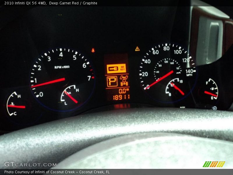 Deep Garnet Red / Graphite 2010 Infiniti QX 56 4WD