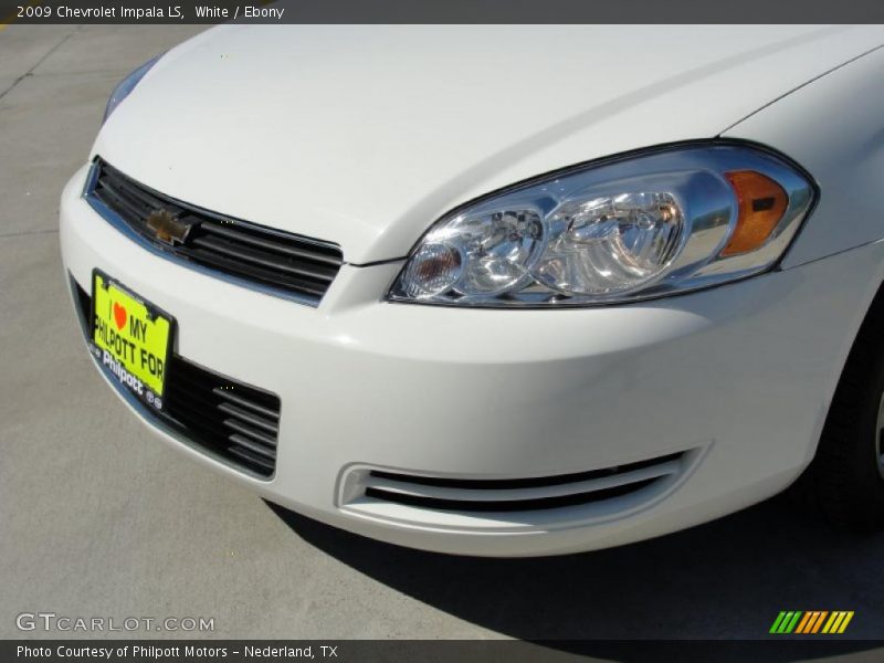 White / Ebony 2009 Chevrolet Impala LS