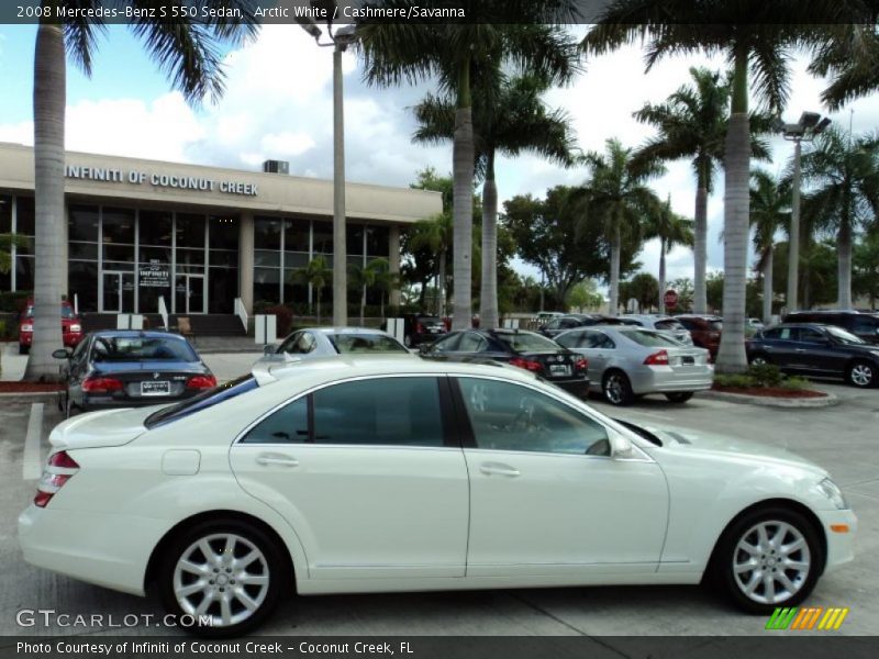 Arctic White / Cashmere/Savanna 2008 Mercedes-Benz S 550 Sedan
