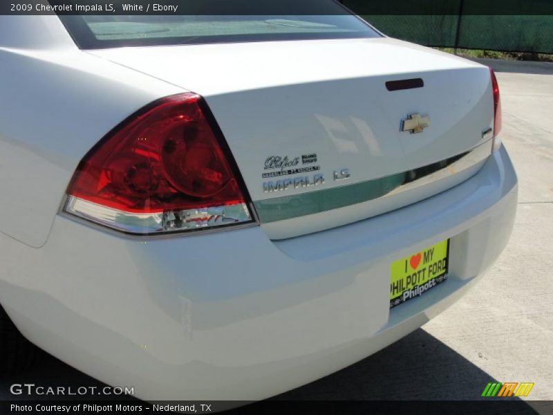 White / Ebony 2009 Chevrolet Impala LS