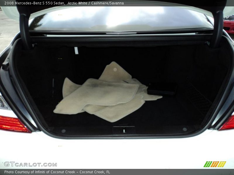 Arctic White / Cashmere/Savanna 2008 Mercedes-Benz S 550 Sedan